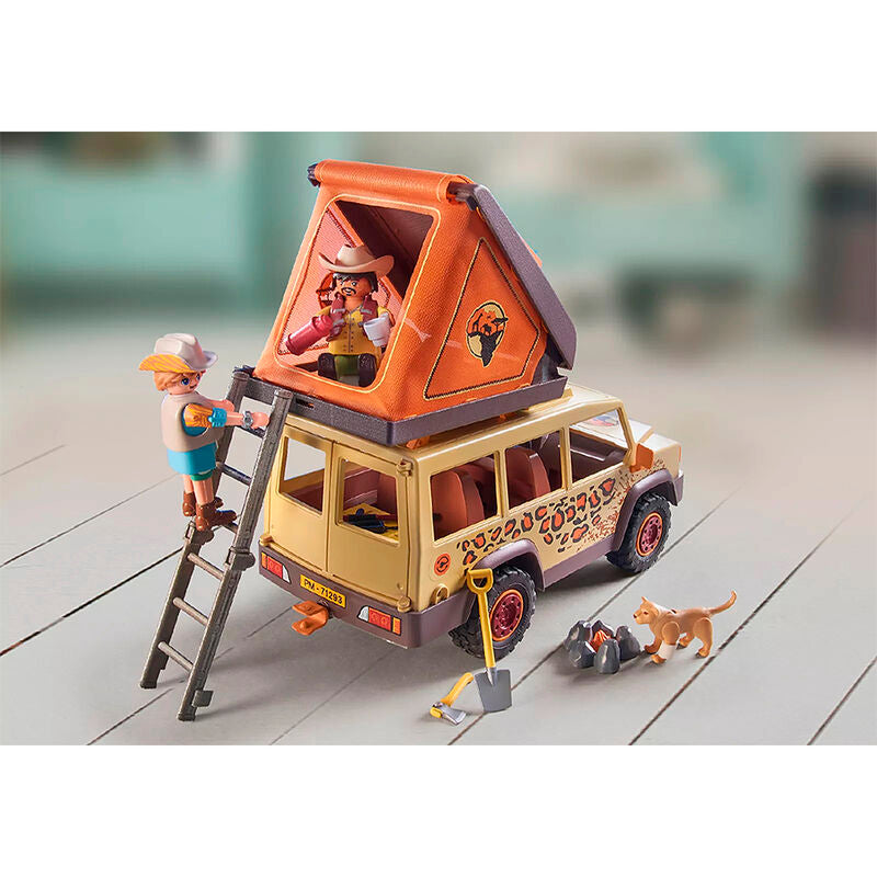 Playmobil wiltopia - vehículo todoterreno con leones