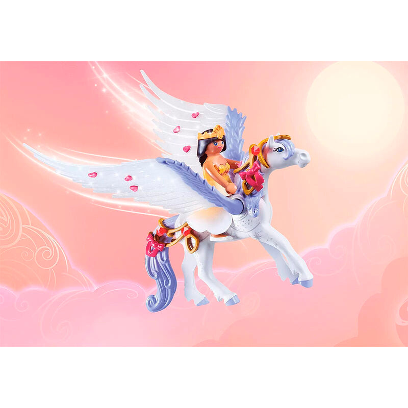 Playmobil princess magic - pegaso con arcoíris en las nubes