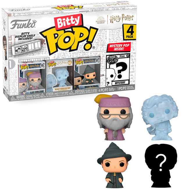 Funko Bitty Pop! Harry Potter - Albus Dumbledore, Nearly Headless Nick, Minerva McGonagall y ? Hover Image