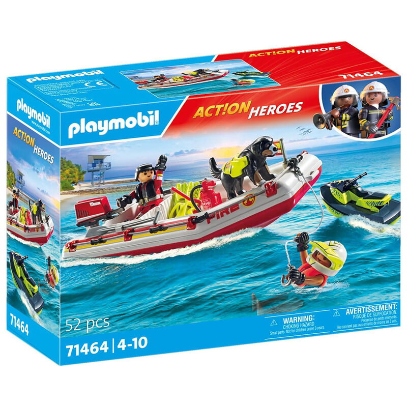 Playmobil - bote de bomberos con moto acuática