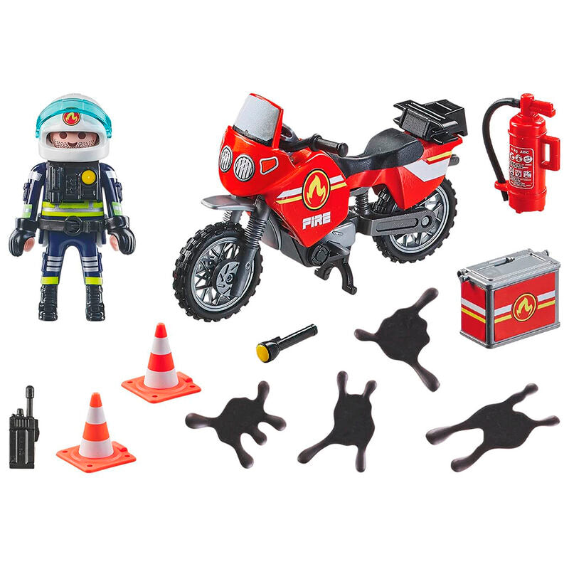 Playmobil - moto de bomberos