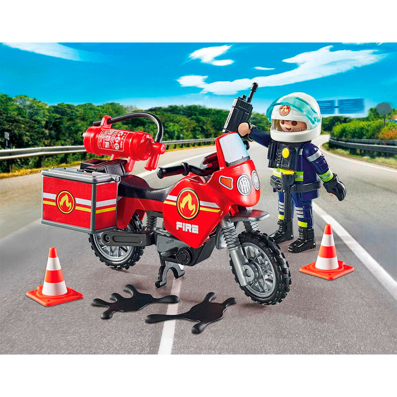 Playmobil - moto de bomberos
