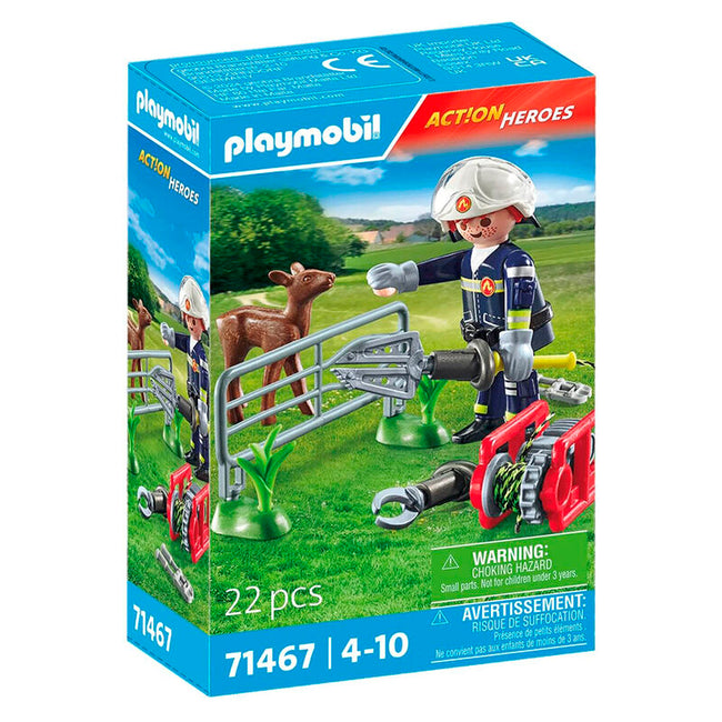 Playmobil - misión bomberos: rescate de animal Hover Image