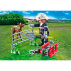 Playmobil - misión bomberos: rescate de animal