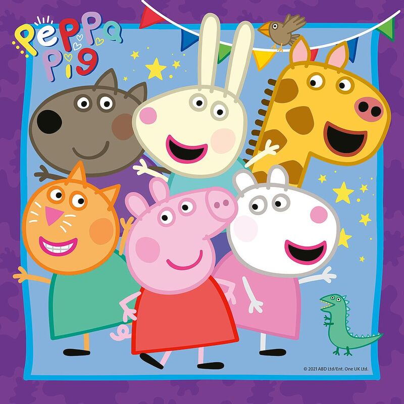 Ravensburger puzle - la familia y los amigos de peppa pig 3x49 piezas