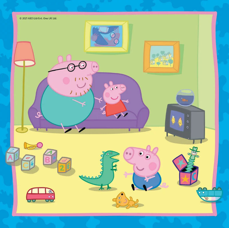 Ravensburger puzle - la familia y los amigos de peppa pig 3x49 piezas