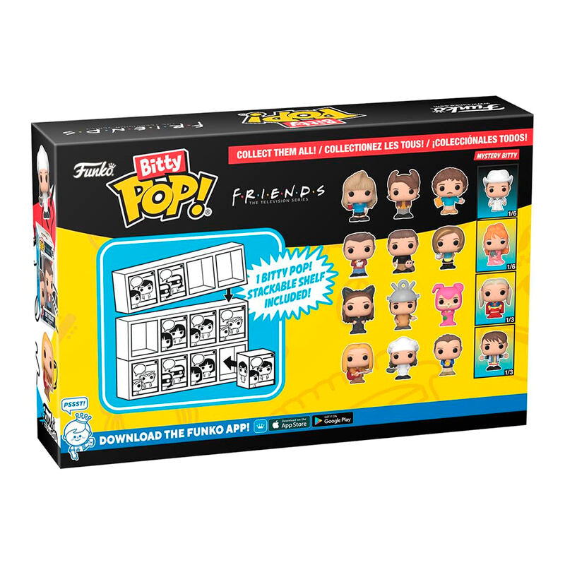 Funko bitty pop! friends - rachel green, chandler bing, ross geller y ?