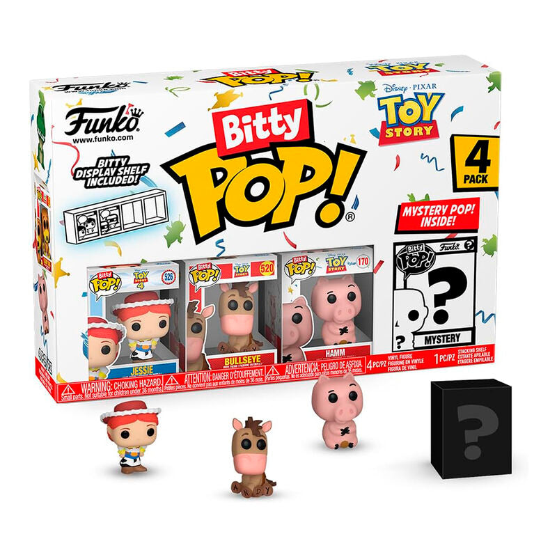 Funko bitty pop! toy story - jessie, perdigón, hamm y ?