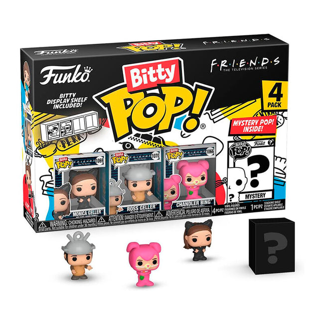 Funko bitty pop! friends - monica geller, ross geller, chandler bing y ? Hover Image