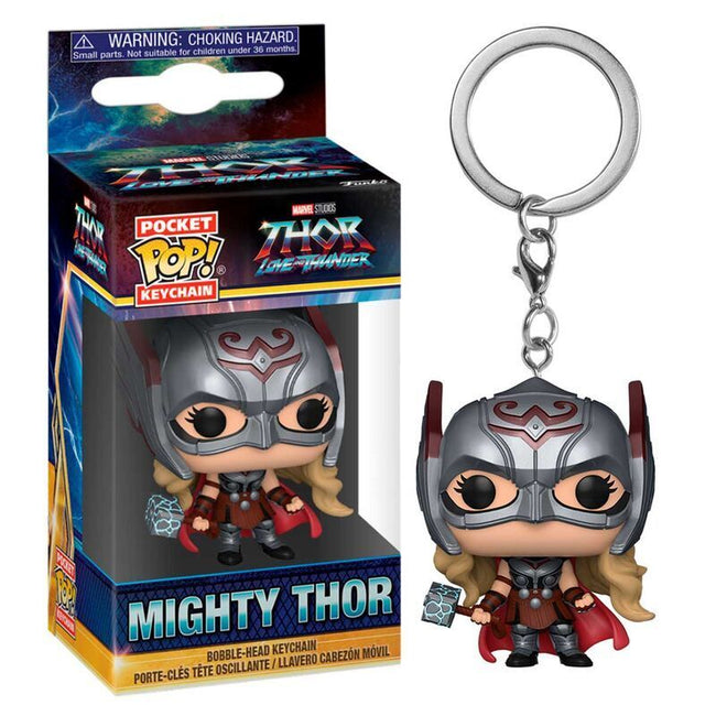 Funko Pocket Pop! Llavero Thor: Amor y Trueno - La Poderosa Thor Hover Image