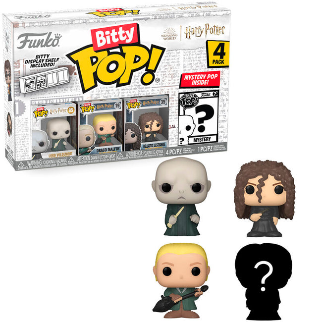 Funko Bitty Pop! Harry Potter - Lord Voldemort, Draco Malfoy, Bellatrix Lestrange y ? Hover Image