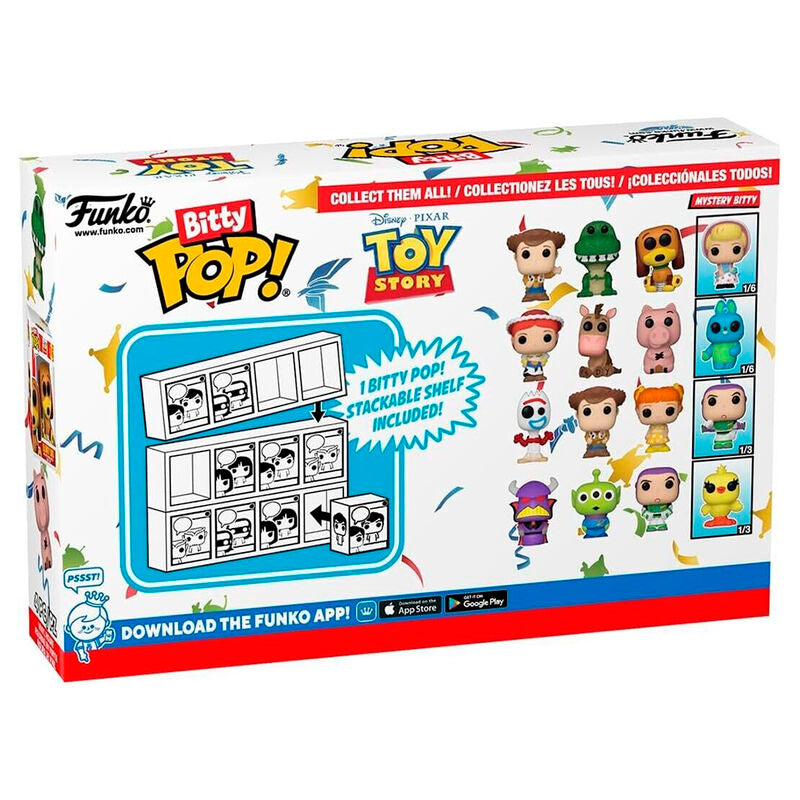 Funko bitty pop! toy story - forky, woody, gabby gabby y ?