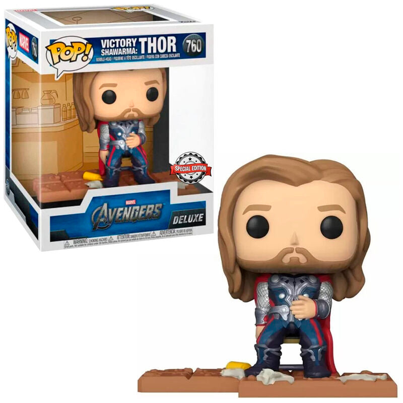 Funko pop! deluxe marvel: los vengadores - thor comiendo shawarma deluxe exclusivo