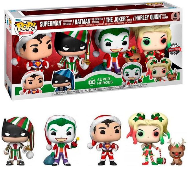 Funko pop! dc holiday - pack de 4 exclusivo Hover Image