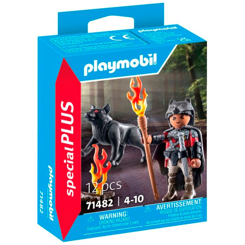 Playmobil - guerrero con lobo