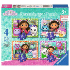 Ravensburger 4 puzles progresivos de la casa de muecas de gabby 12/16/20/24 piezas