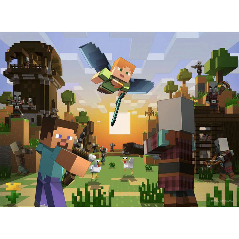 Ravensburger puzle - minecraft 4x100 piezas