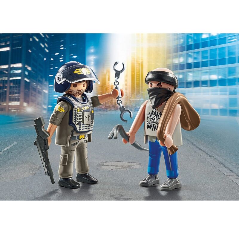 Playmobil duo pack - policía con ladrón