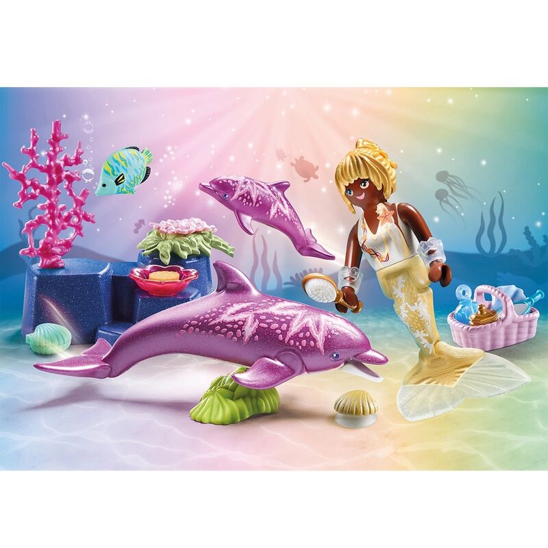 Playmobil princess magic - sirena con delfines
