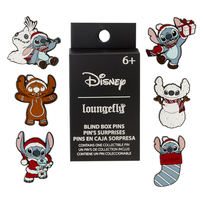 Funko loungefly - pin sorpresa: stitch en navidad Hover Image