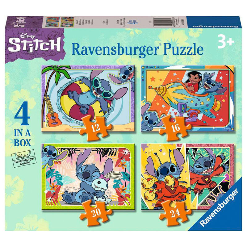 Ravensburger puzles progresivos - disney stitch 12/16/20/24 piezas