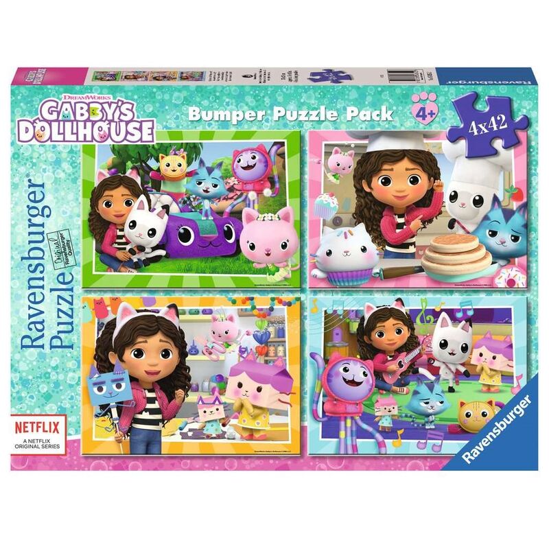 Ravensburger puzle - la casa de muecas de gabby 4x42 piezas