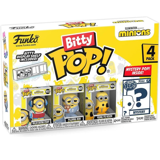Funko bitty pop! minions - roller skating stuart, pajama bob, kung fu kevin y ? Main Image