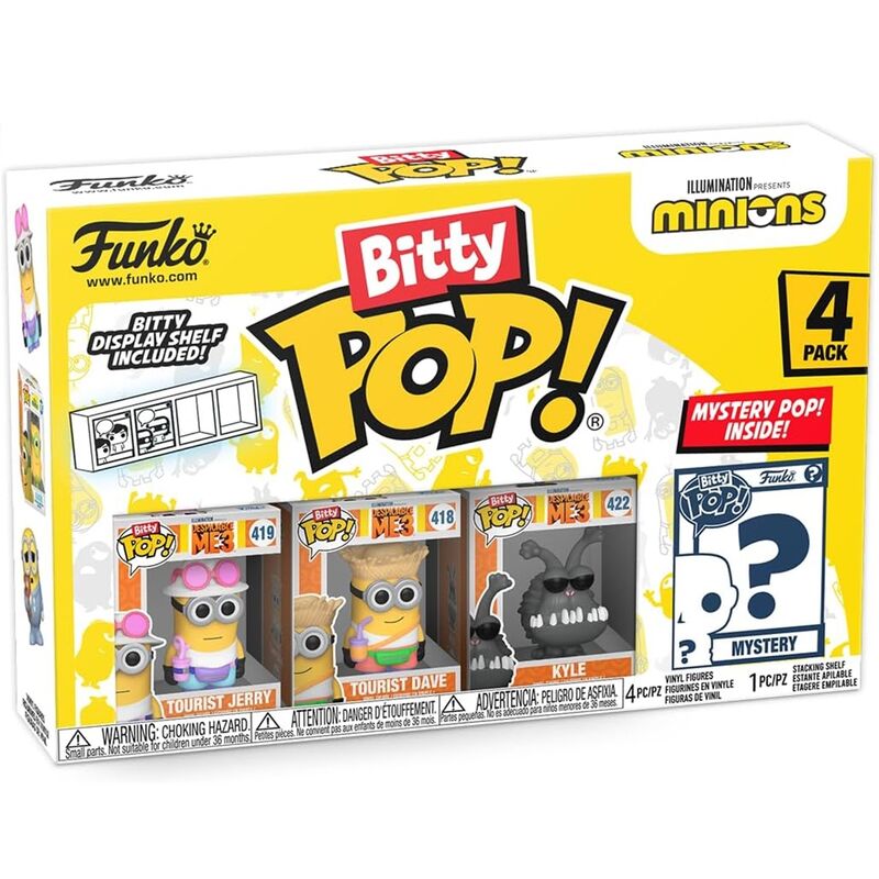 Funko bitty pop! minions - tourist jerry, tourist dave, kyle y ?