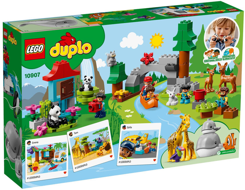 10907 animales del mundo lego  duplo