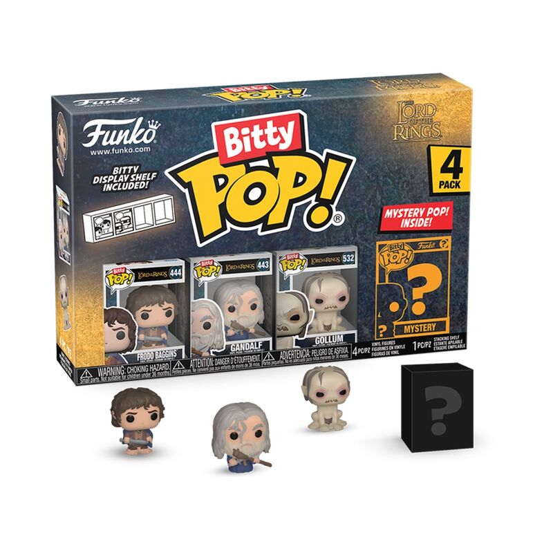 Funko bitty pop! el seor de los anillos - frodo, gandalf, gollum y ?