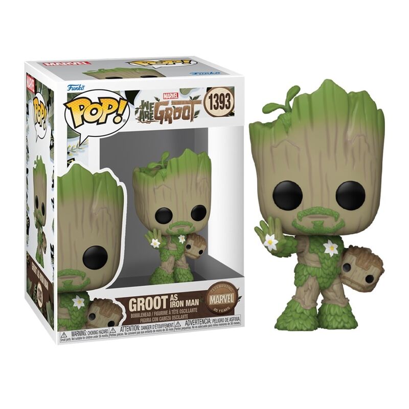 Funko pop! we are groot  groot disfrazado de iron man