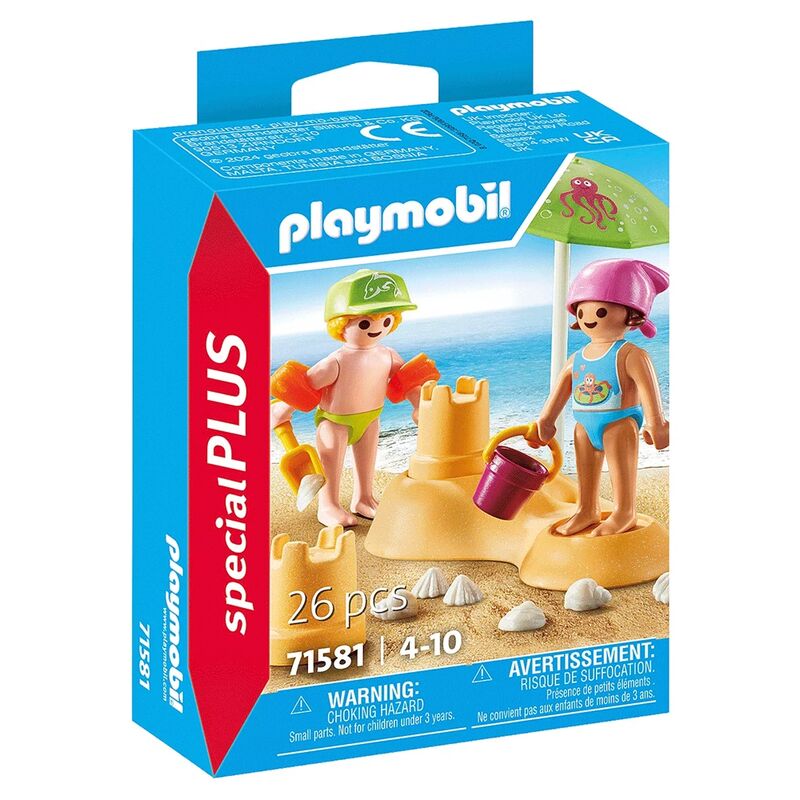 Playmobil - nios con castillo de arena