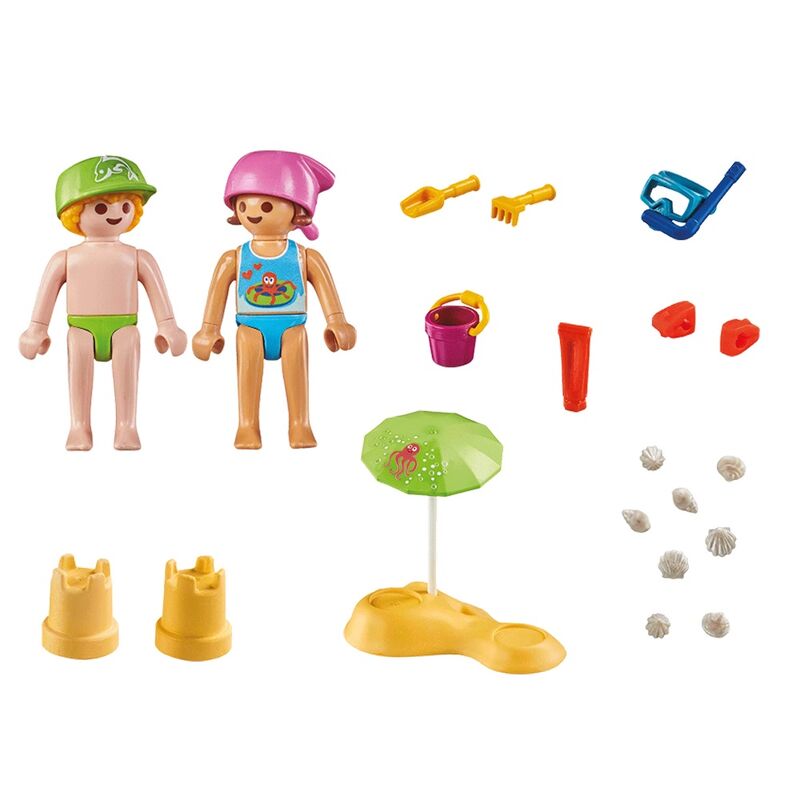 Playmobil - nios con castillo de arena