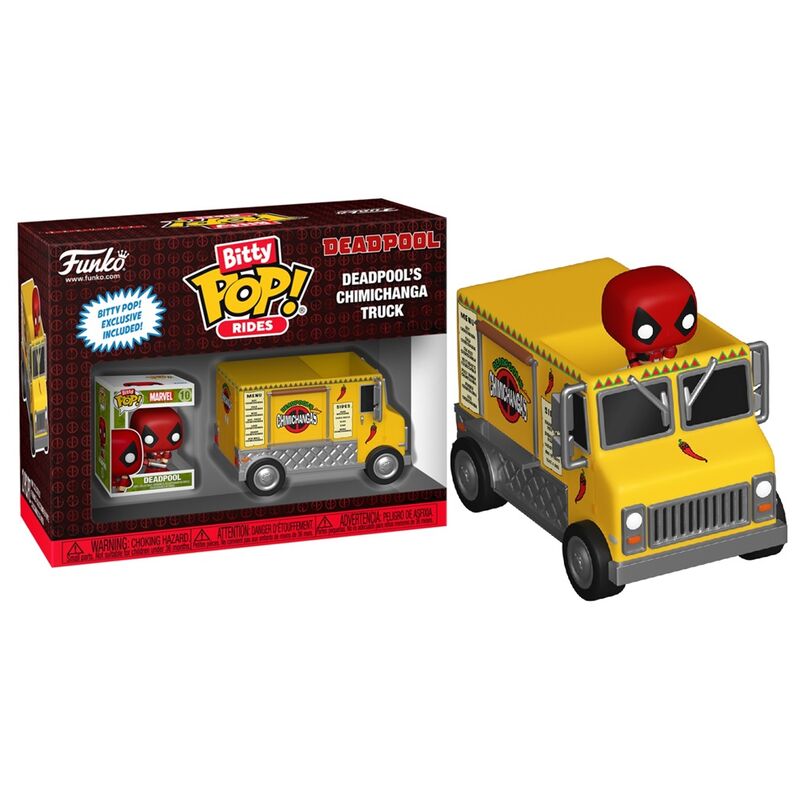 Funko bitty pop! rides: deadpool - deadpool con camión chimichanga
