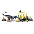 Lego jurassic world  camión de transporte del allosaurus