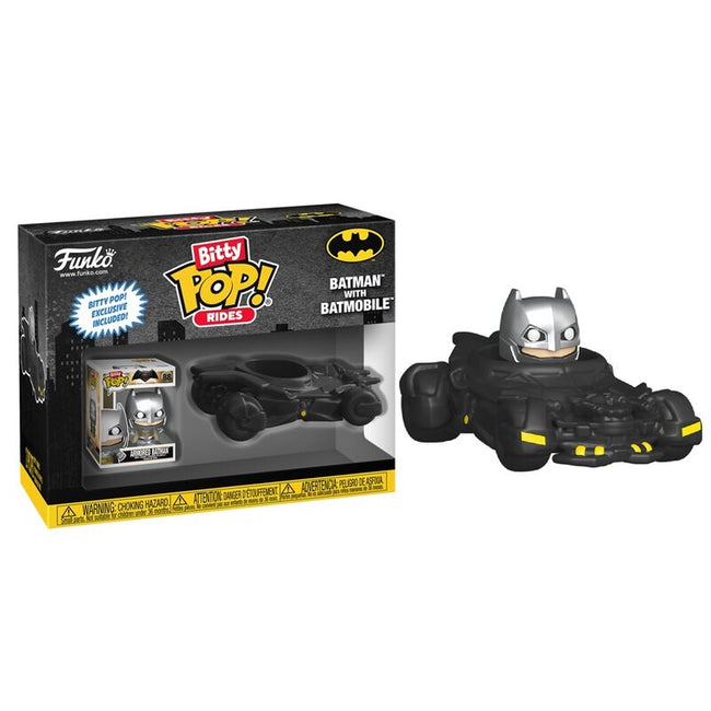 Funko bitty pop! rides: batman - batman con batmóbil Hover Image