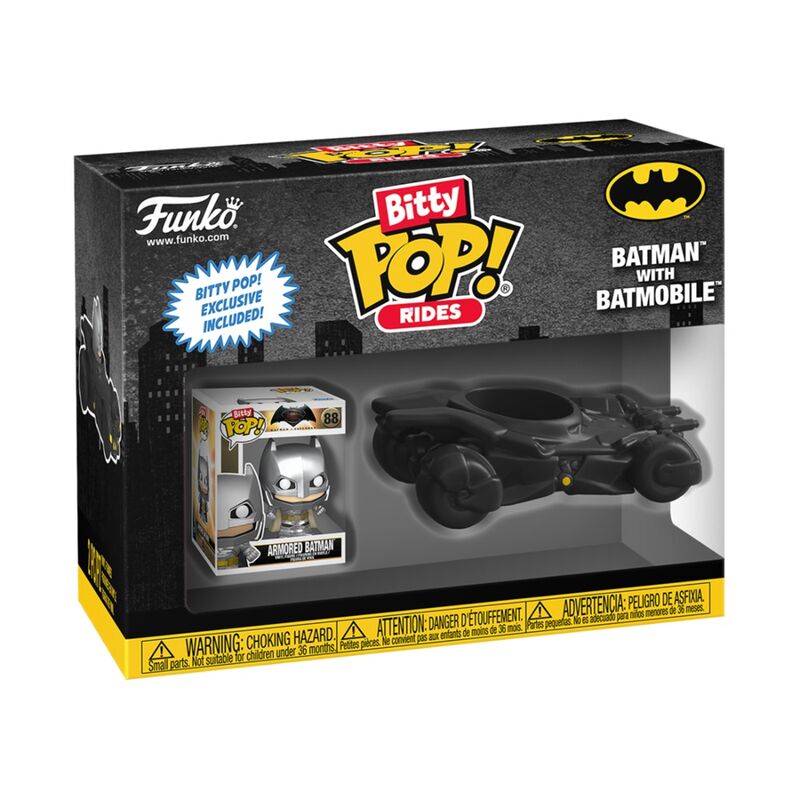 Funko bitty pop! rides: batman - batman con batmóbil