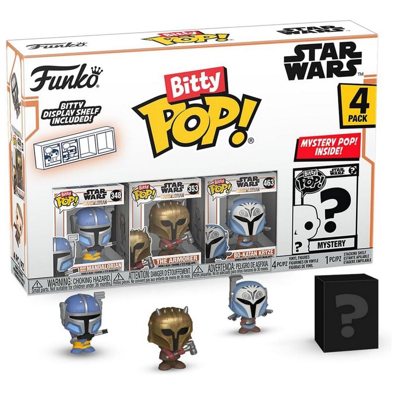 Funko bitty pop! star wars: the mandalorian ? mandaloriano pesado, la herrera, bo-katan kryze y ?