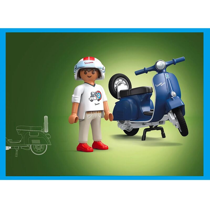 Playmobil vespa - 1969 vespa 150 sprint veloce, azul