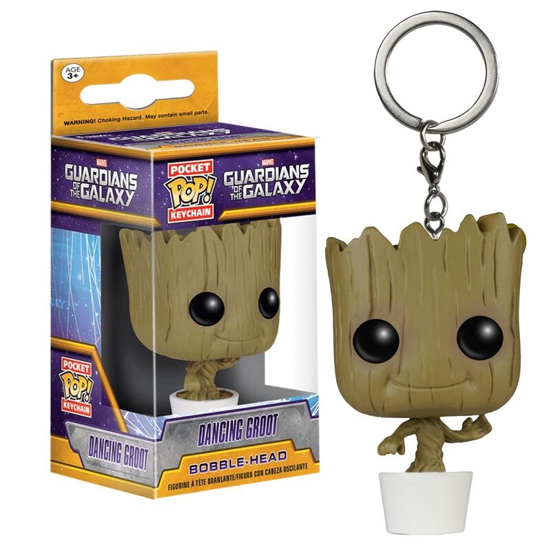 Funko pocket pop! llavero: los guardianes de la galaxia - groot bailando