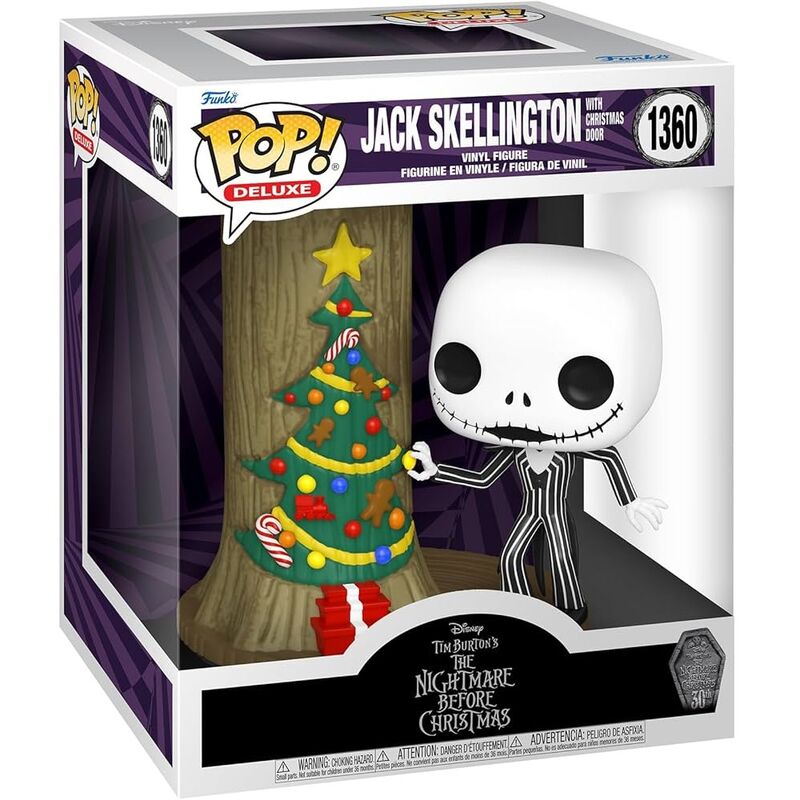 Funko pop! deluxe: pesadilla antes de navidad - jack con puerta de navidad