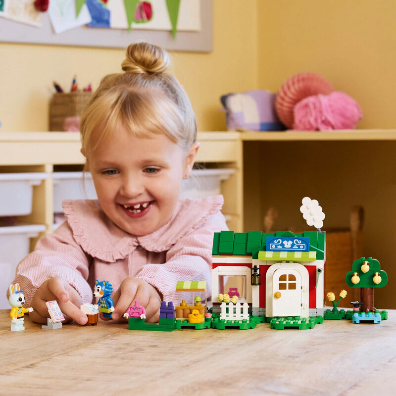 Lego animal crossing - tienda de ropa de las hermanas manitas
