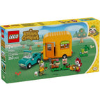 Lego animal crossing - caravana de gandulio y tienda de jardinería