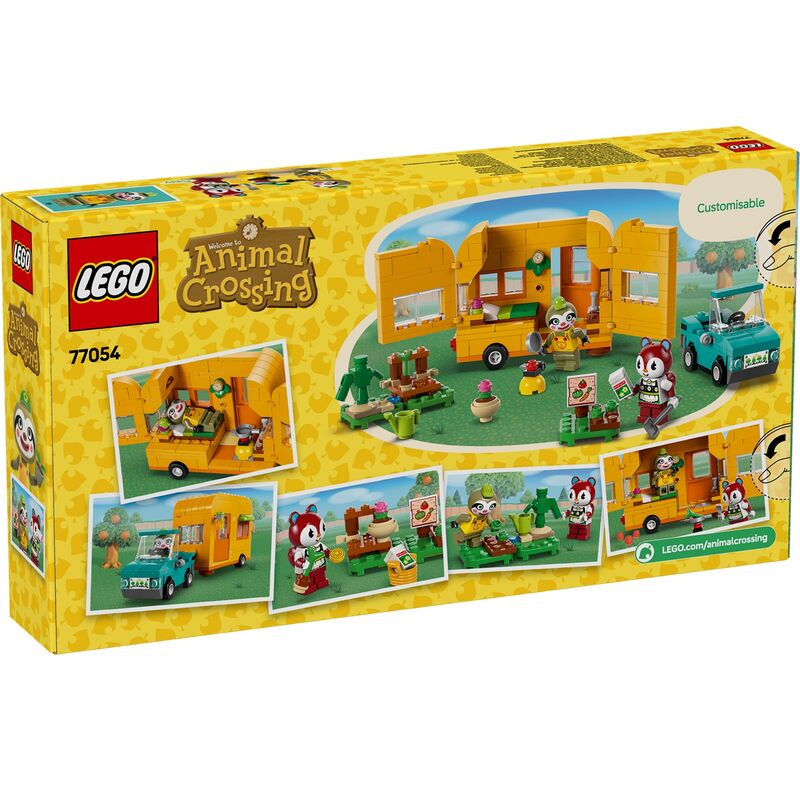 Lego animal crossing - caravana de gandulio y tienda de jardinería