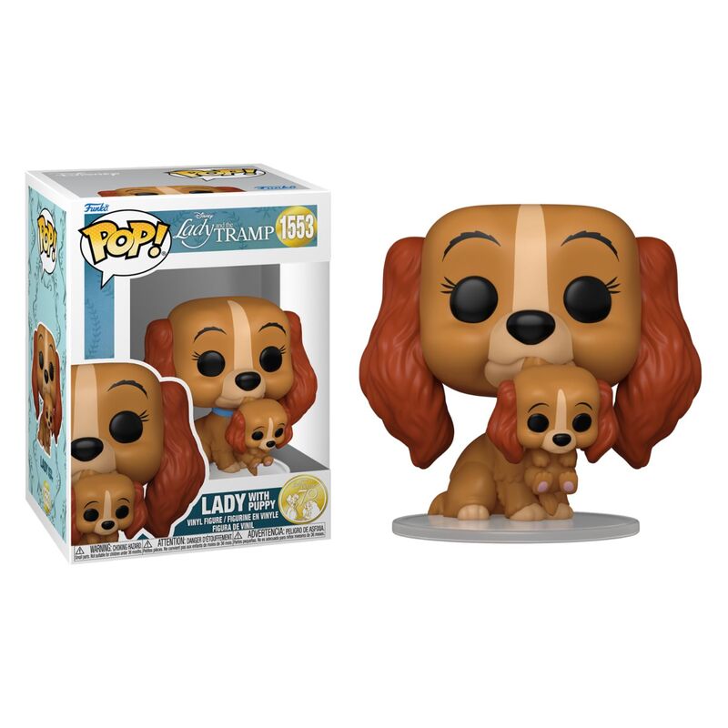 Funko pop disney: la dama y el vegabundo - dama con cachorro