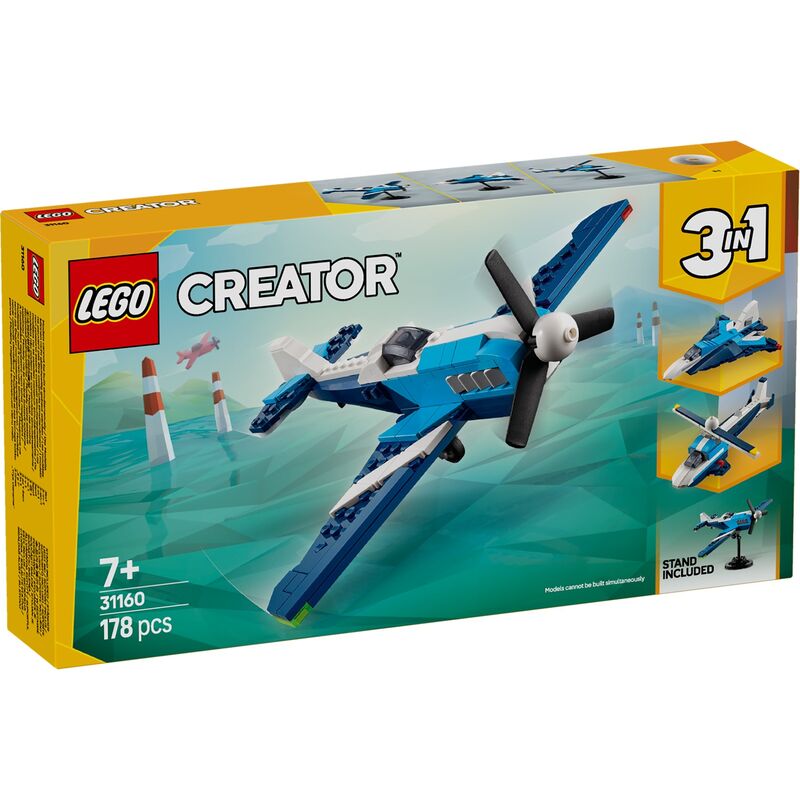 Lego creator 3 en 1 - avión de carreras