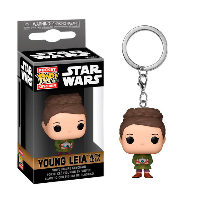 Funko pocket pop! llavero: obi-wan kenobi - leia joven con lola Hover Image