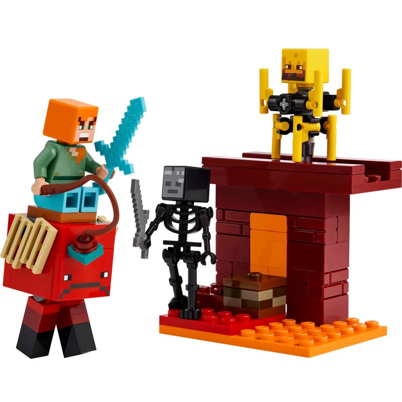 Lego minecraft - la batalla de lava del inframundo