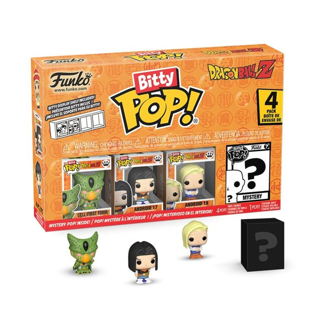 Funko bitty pop! dragon ball z  cell (1 forma), androide 17, androide 18 y ? Hover Image
