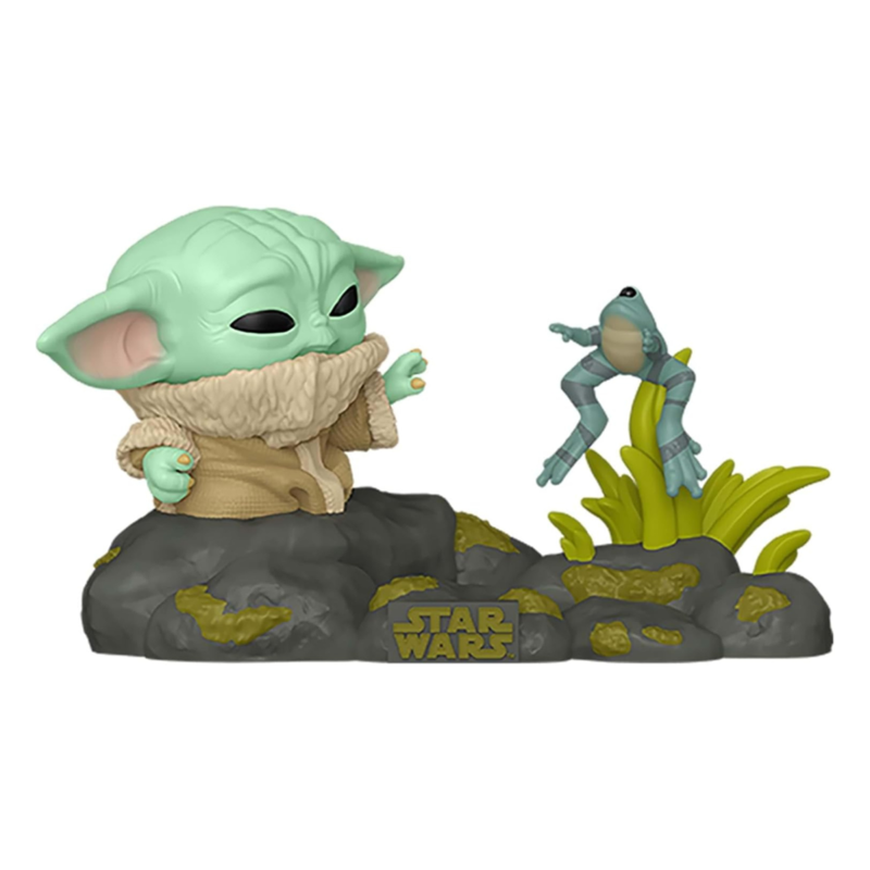 Funko pop! deluxe star wars: the mandalorian - grogu con la rana